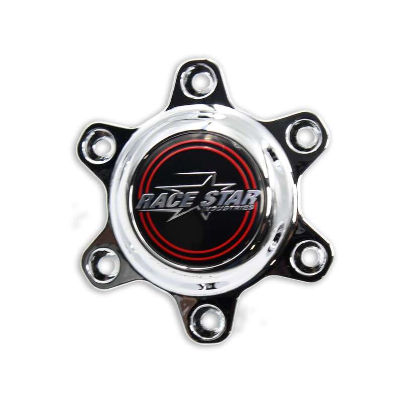 Race Star 619-6000-1 93 Truck Star Chrome Plastic Cap w/ Medallion & Screws