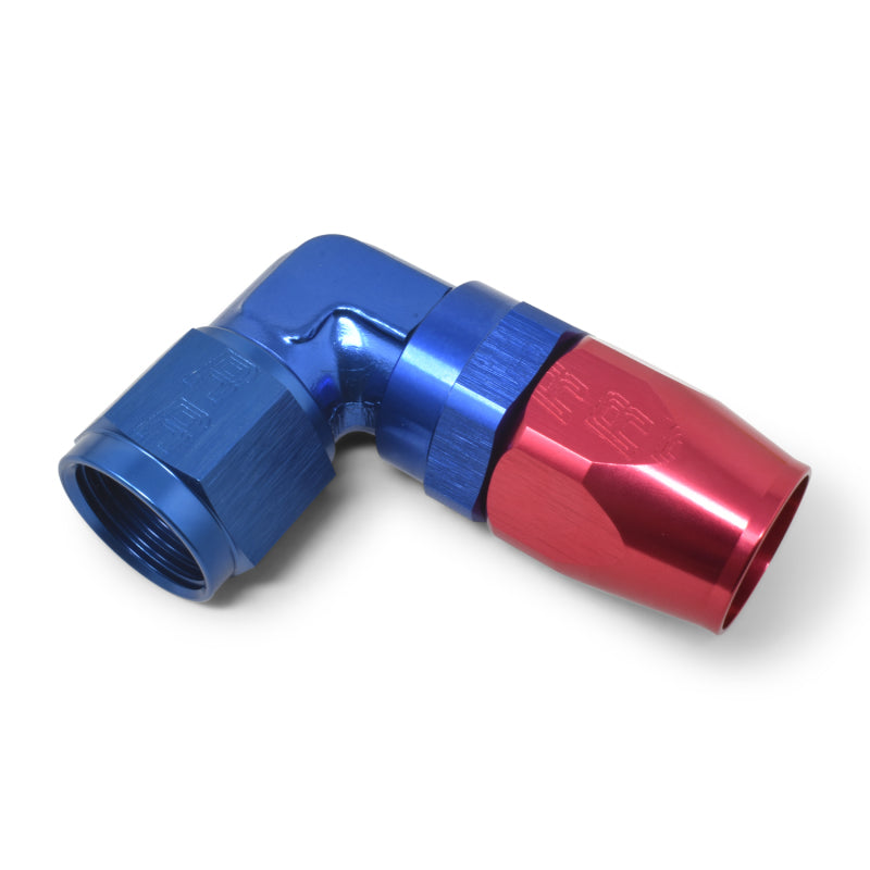 Russell 613660 Performance -10 AN Red/Blue 90 Degree Forged Aluminum Swivel Hose End