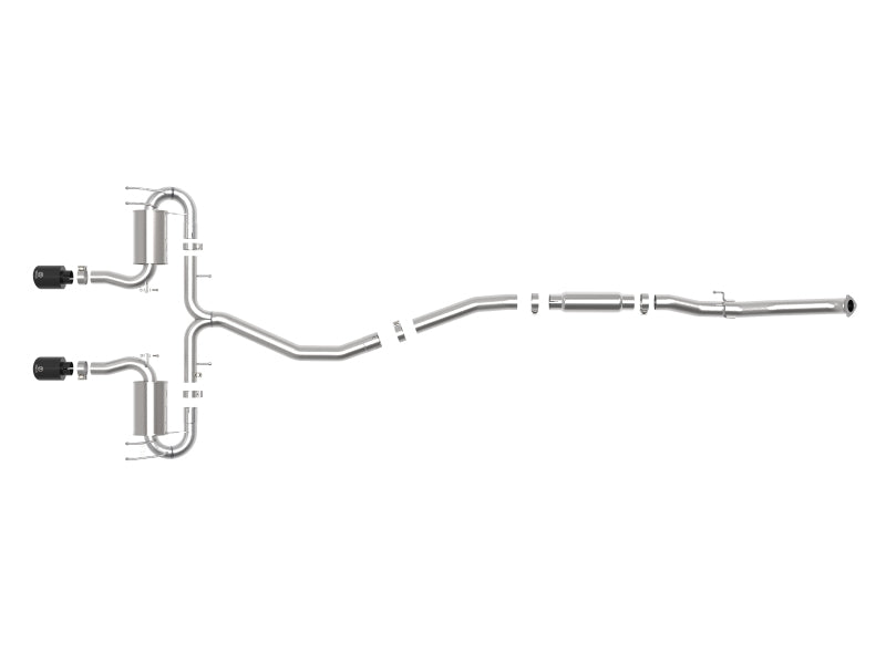 AFE 49-36624-B 3in 304 SS Cat-Back Exhaust System w/Black Tips 17-20 fits Hond