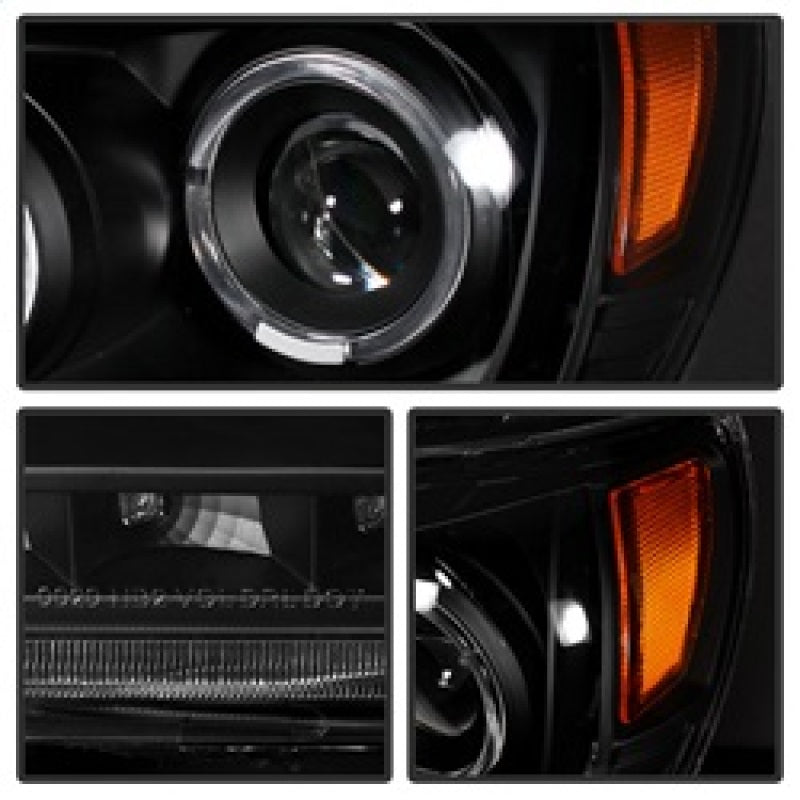 9027857 Xtune fits Toyota 05-11 Tacoma Halo Projector Headlights Black PRO-JH-