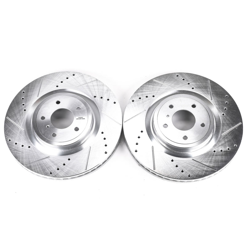 PowerStop fits Infiniti 09-13 FX50 Front Evolution Drilled & Slotted Rotors -