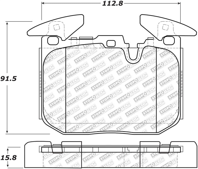 Stoptech 305.1609 12-18 BMW 228i/230i/320i/238i Street Select Brake Pads With Hardware- Front