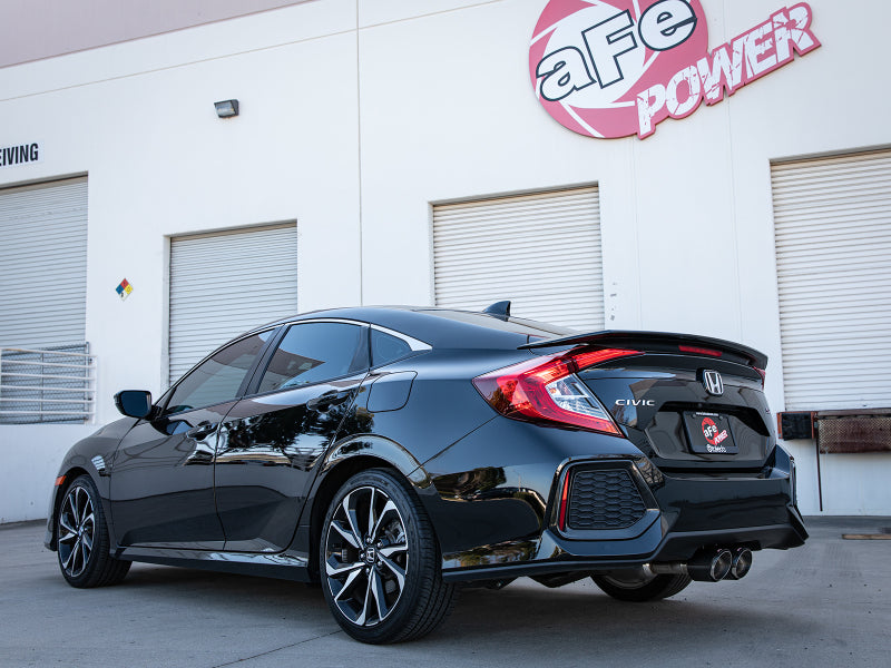 AFE 49-36619-C 2.5in 304SS Cat-Back Exhaust System w/ Carbon Tips 17-20 fits H