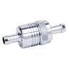 Russell 645120 Performance Chrome Street Fuel Filter (3in Length 1-1/8in diameter 3/8in inlet/outlet)