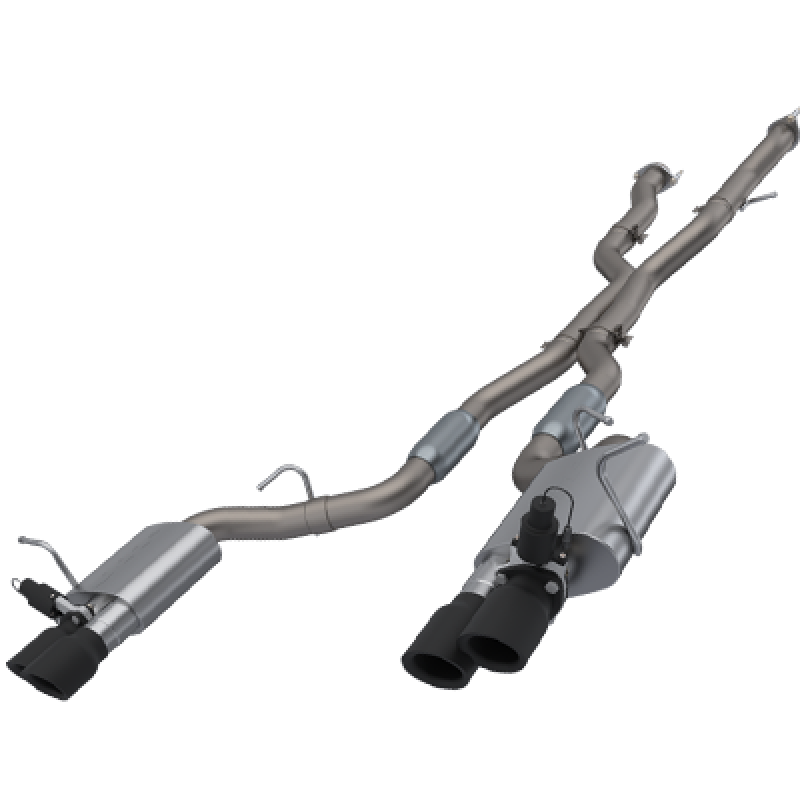 QTP 427218B 2018+ fits Jeep Grand Cherokee Trackhawk 304SS Screamer Cat-Back Exhaust w/4in Black Tips