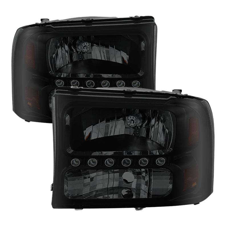 9030215 Xtune fits Ford 99-04 F250 F350 Super Duty 1Pc Headlights w/ LED Black