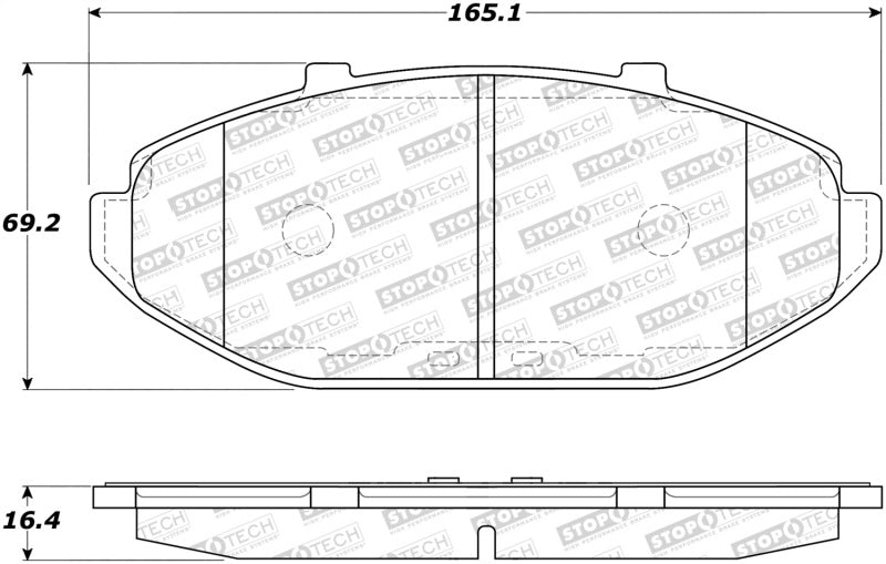 Stoptech 308.0748 Street Brake Pads