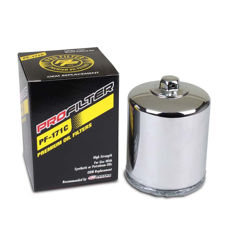 ProFilter PF-171C Harley Spin-On Chrome Various Performance Oil Filter