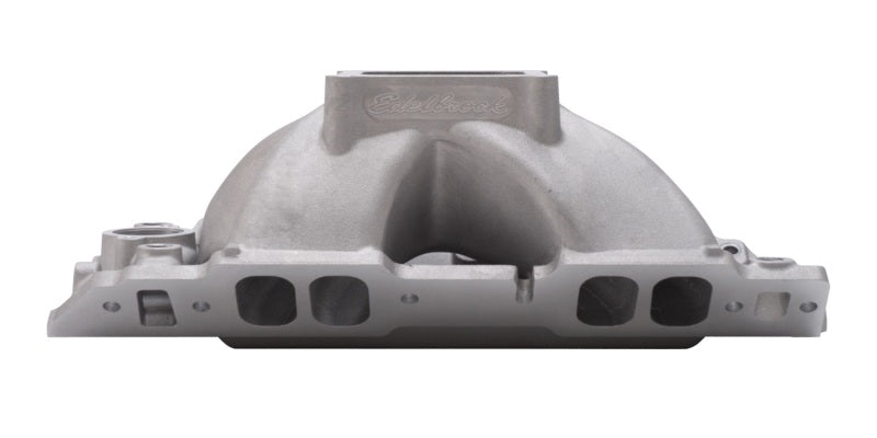 Edelbrock 2896 Manifold BBC Short Deck Super Victor 565 Conventional Rect Port Heads