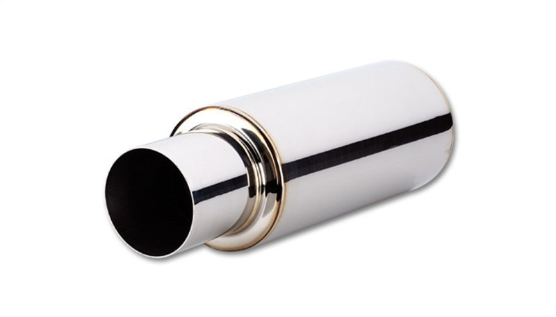 Vibrant 1057 und Muffler (23in Long) with 4in Round Tip Straight Cut - 2.5in in