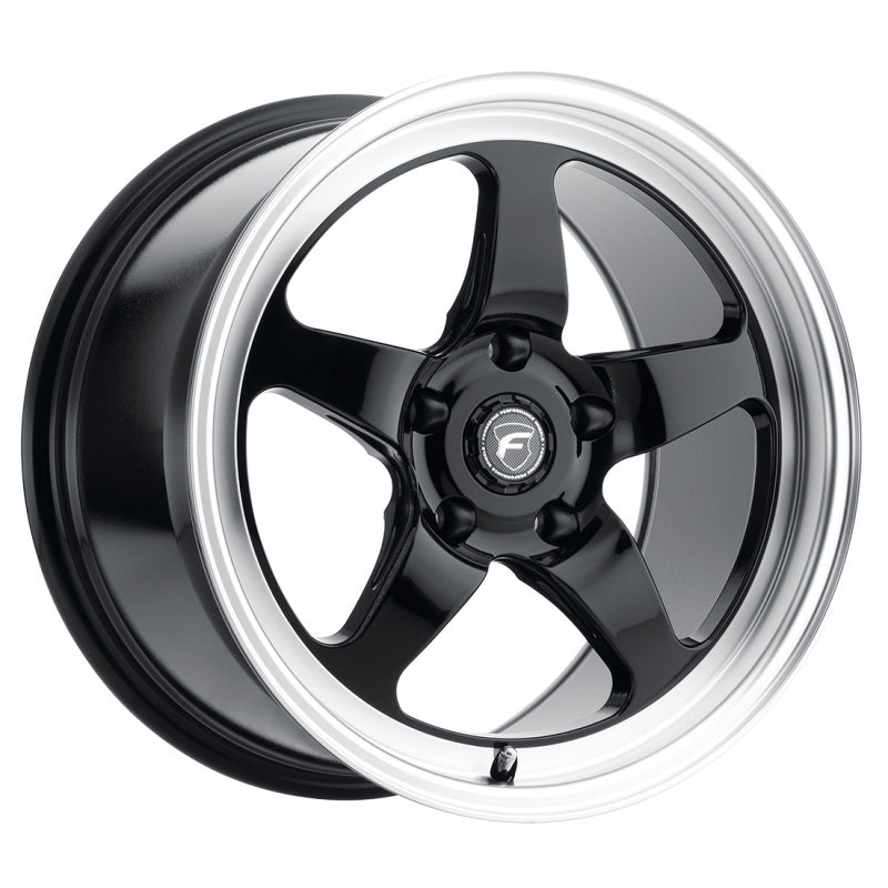 Forgestar F0918C063N10 D5 Drag 18x5 / 5x120.65 BS / ET-10 / 2.6 Gloss BLK / Diamond Lip 78.1 Bore