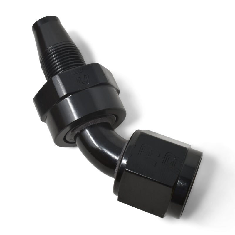 Russell 615093 Performance -6 AN 45 Degree Hose End Without Socket - Polished and Black