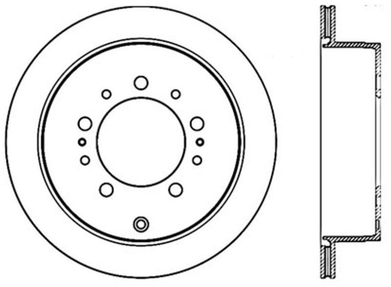 Stoptech 120.44157CRY 08-17 fits Toyota Land Cruiser / 08-17 Lexus LX Rear Premium Cryo Rotor