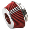 Edelbrock 43611 Air Filter Pro-Flo Series Conical 3 7In Tall Red/Chrome