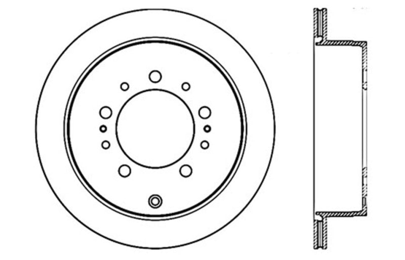 Stoptech 128.44157CR Drilled SportStop Cryo Rotor - Right