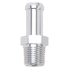 Edelbrock 8115 Hose End Straight 3/8In NPT to 1/2In Barb Clear Anodize