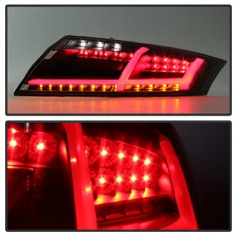 Spyder 5081674 fits Audi 07-12 TT LED Tail Lights Black ALT-YD-ATT07-LED-BK