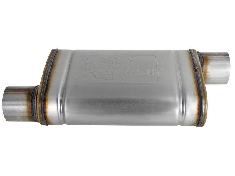 AFE 49M00030 orce-Xp 409 SS Muffler 3in ID Offset/Offset x 4in H x 9in W x 14in
