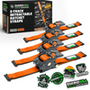 Rhino USA TD-RSRE1X10-2ORG Retractable Ratchet Straps (2Pk 1Inx10Ft) Orange