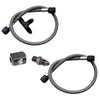 Snow Performance SNO-40045-BRD Water Quad Nozzle Stainless Steel Braided Line Up
