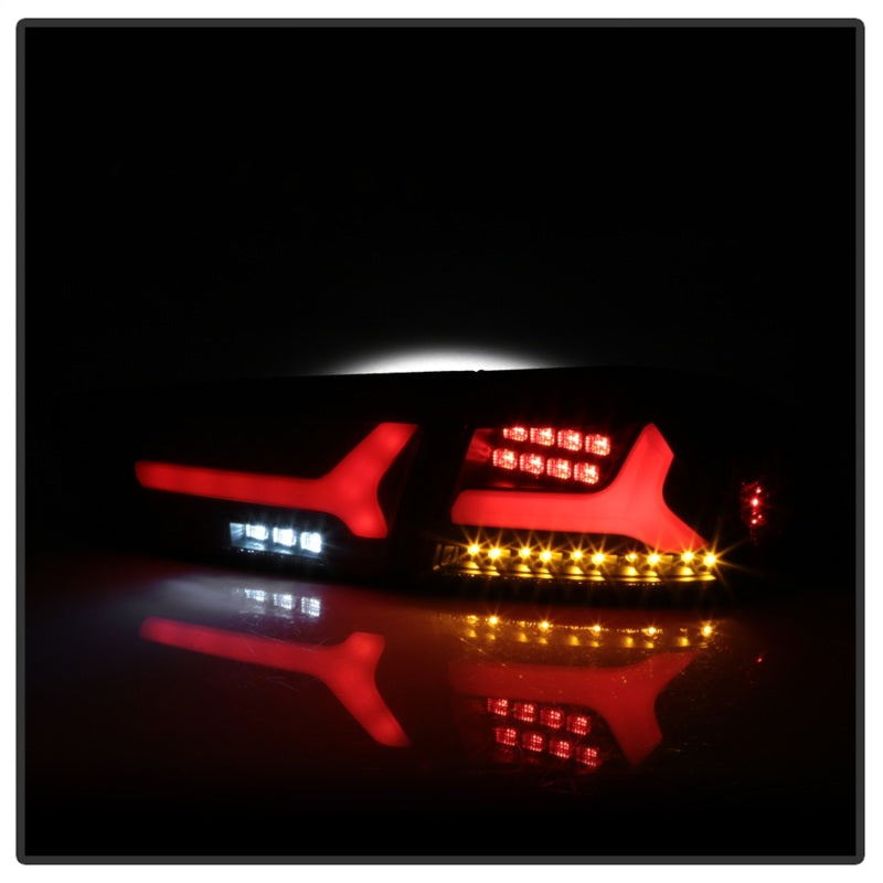 Spyder 5088130 fits Mitsubishi 08-14 Lancer/Evolution X V2 LED Tail Lights - Bl