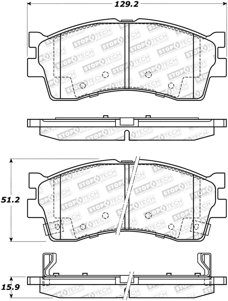 Stoptech 308.0889 Street Brake Pads