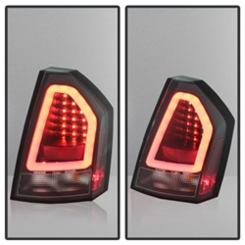 Spyder 5083388 fits Chrysler 08-10 300C V2 Light Bar LED Tail Lights - Black AL