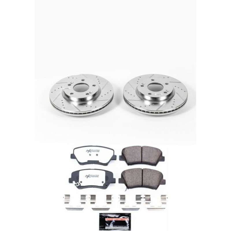 PowerStop K6503-26 11-16 fits Hyundai Elantra Front Z26 Street Warrior Brake Kit