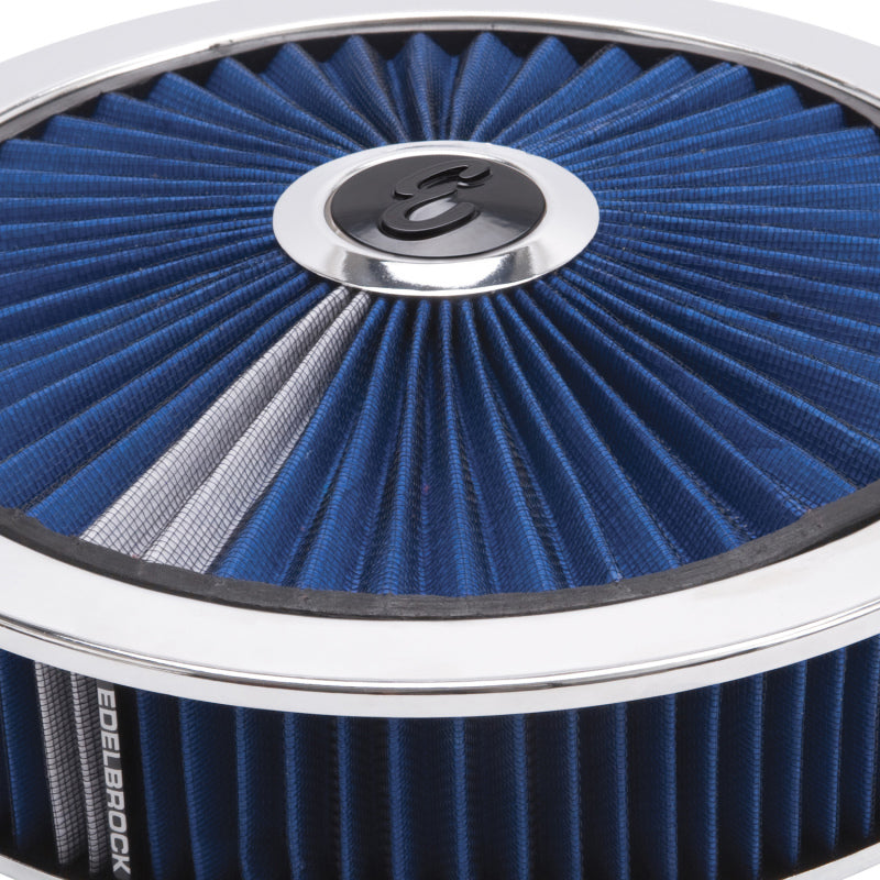 Edelbrock 43661 Air Cleaner Pro-Flo High-Flow Series Round Filtered Top 14In Dia X 3 125In