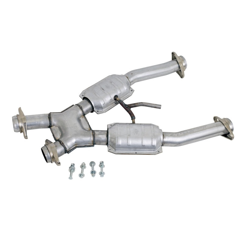 BBK 1672 Mustang 5.0 Short Mid X Pipe With Catalytic Converters 2-1/2 For Long