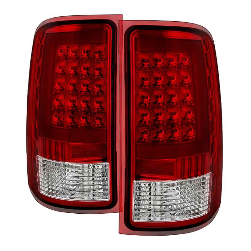 5081575 Xtune fits GMC 07-13 Sierra LED Tail Lights Red Clear ALT-ON-GS07-G2-L