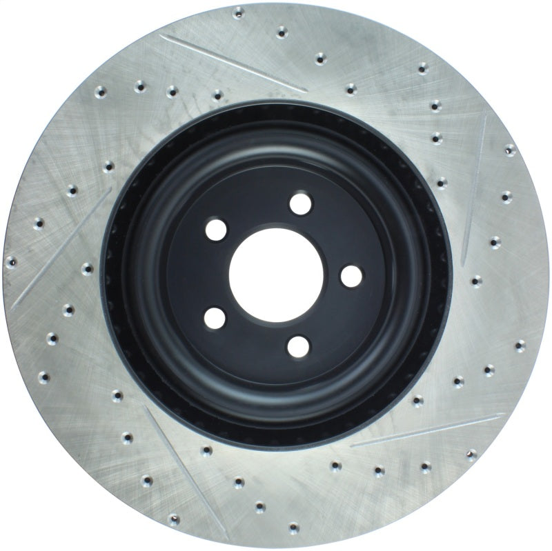 Stoptech 127.61116R Slotted & Drilled Sport Brake Rotor - 2015 Ford Mustang GT - Front Right
