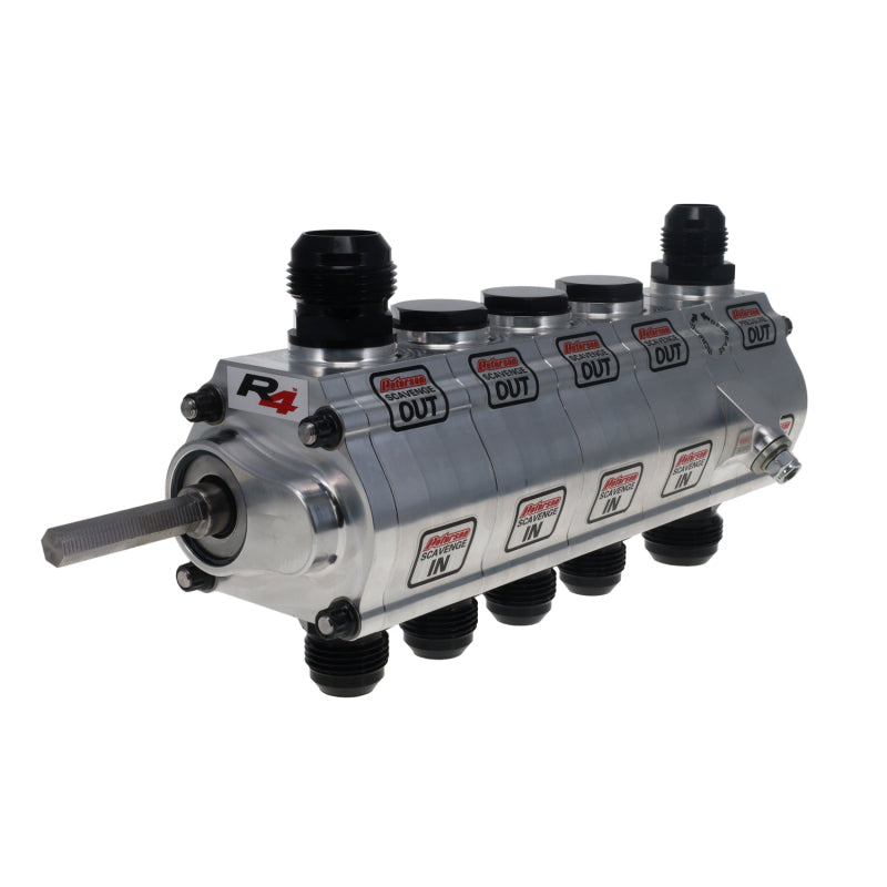 Peterson Fluid Systems 04-5066-HEX R4 5-Stage Oil Pump - Left Side Mount - HV - Dr Rear Drive w/ Hex