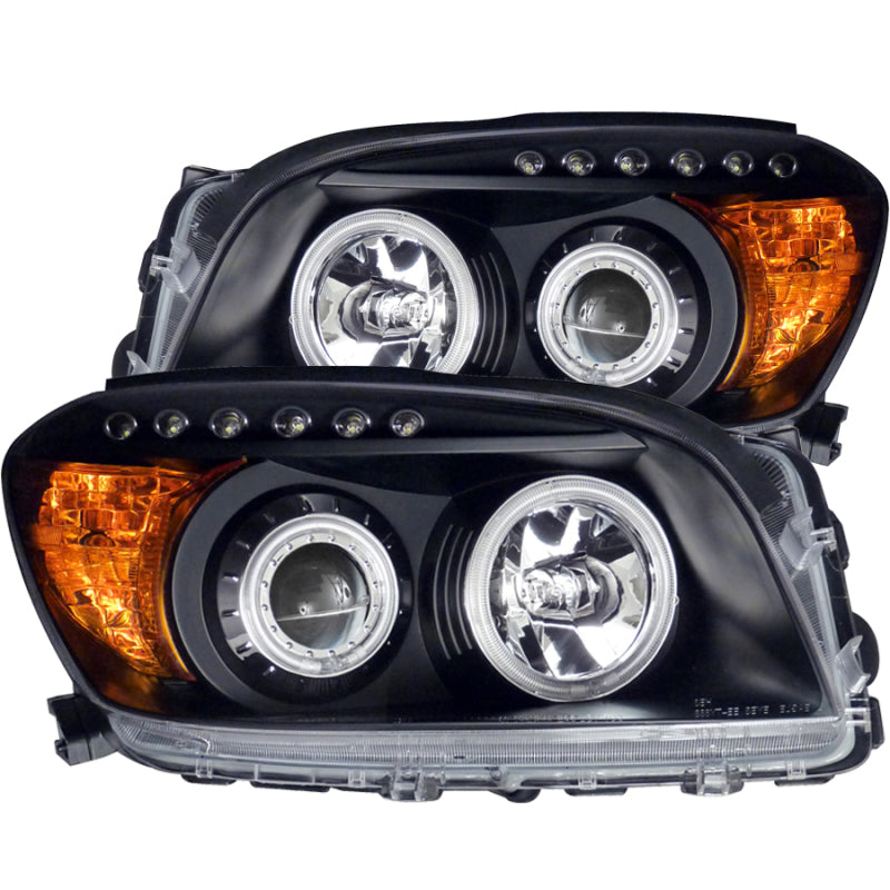 ANZO 111120 2008 fits Toyota 06-20 Rav4 Projector Headlights w/ Halo Black