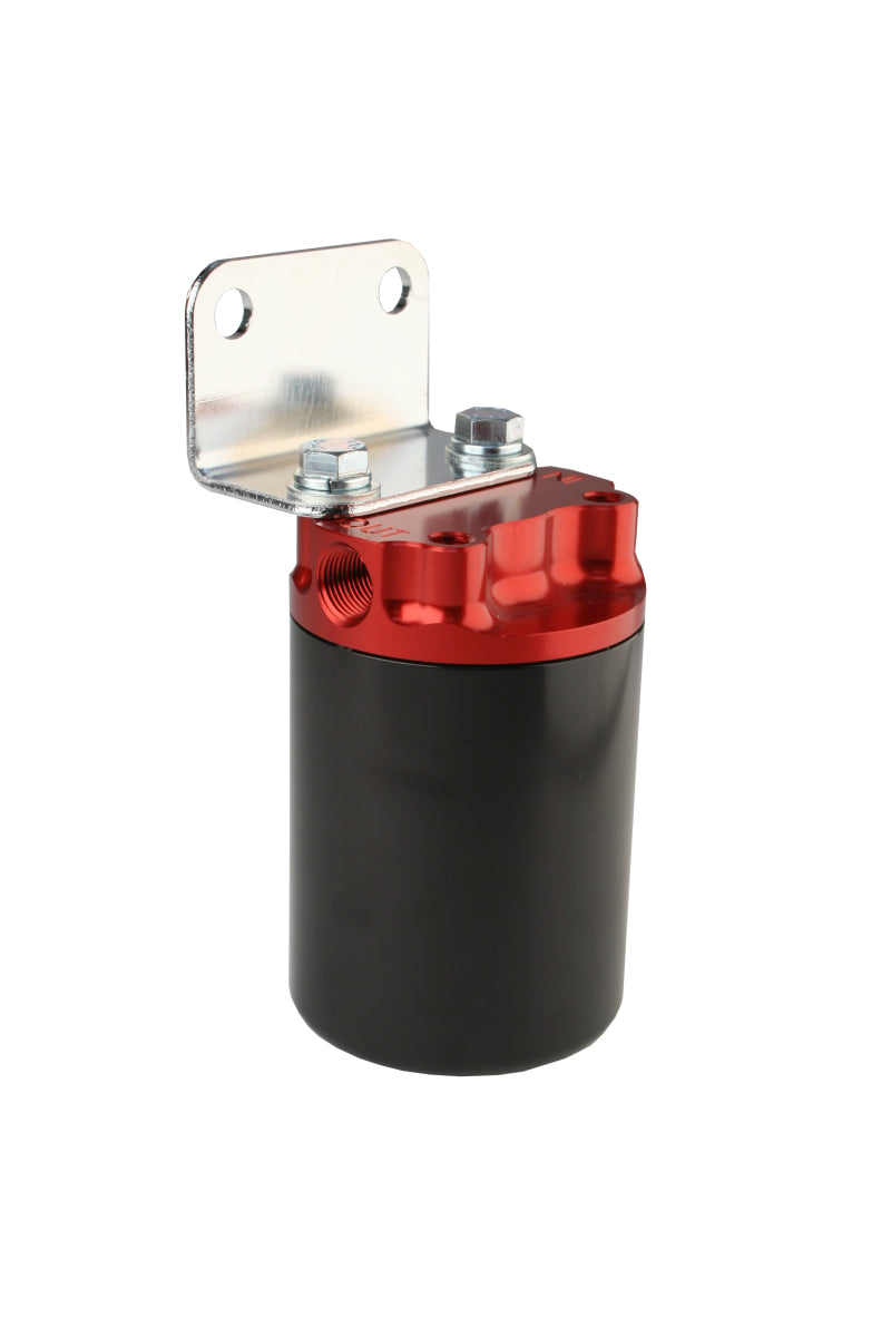 Aeromotive 12317 SS Series Billet Canister Style Fuel Filter Anodized Black/Red