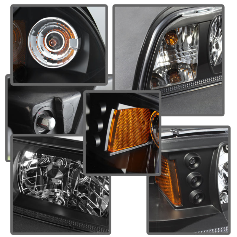 Spyder 5012531 fits Ford 87-93 Mustang 1PC LED (Replaceable LEDs)Crystal Headli