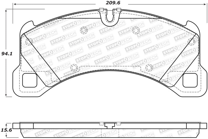 Stoptech 308.1452 2015+ Porsche Macan / 2017+ Porsche Panamera Street Performance Front Brake Pads