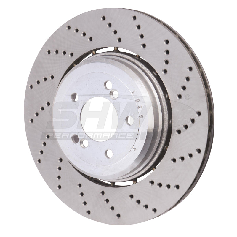 SHW Performance BRR48081 fits BMW M5 5.0L Right Rear Cross-Drilled Brake Rotor