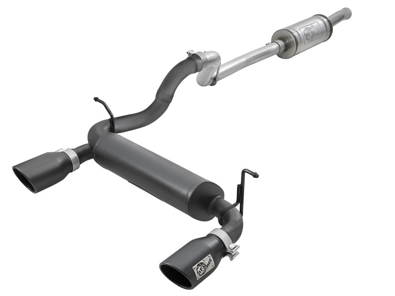 AFE 49-48066-B Series 2.5in 409 SS Cat-Back Exhaust System w/ Black Tips fits J