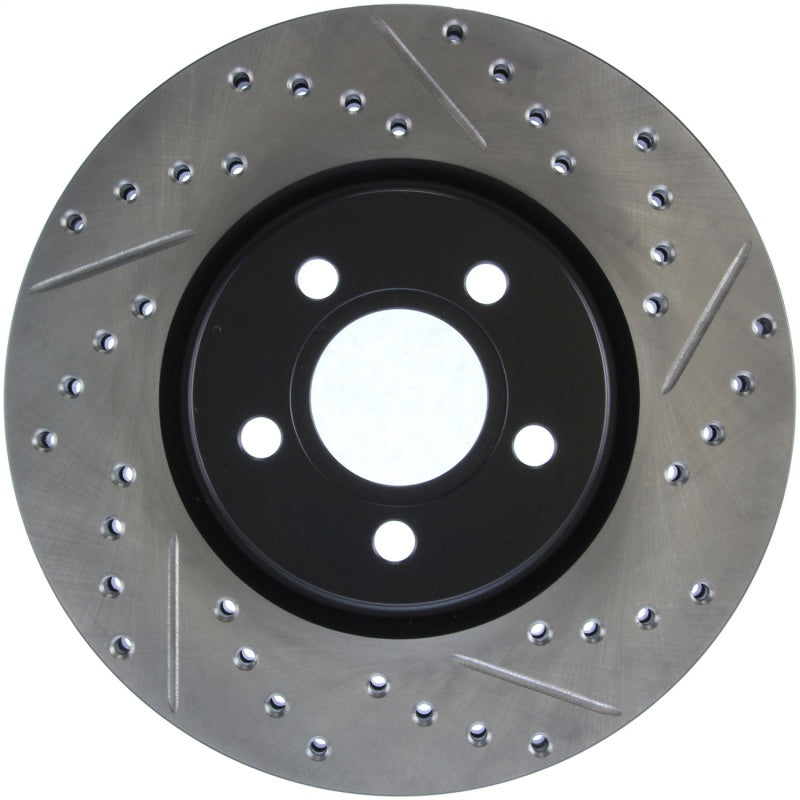 Stoptech 127.63053L 03-09 fits Chrysler PT Cruiser Tur / 03-05 Dodge Neon SRT-4 Front Left Slotted & Drilled Rotor