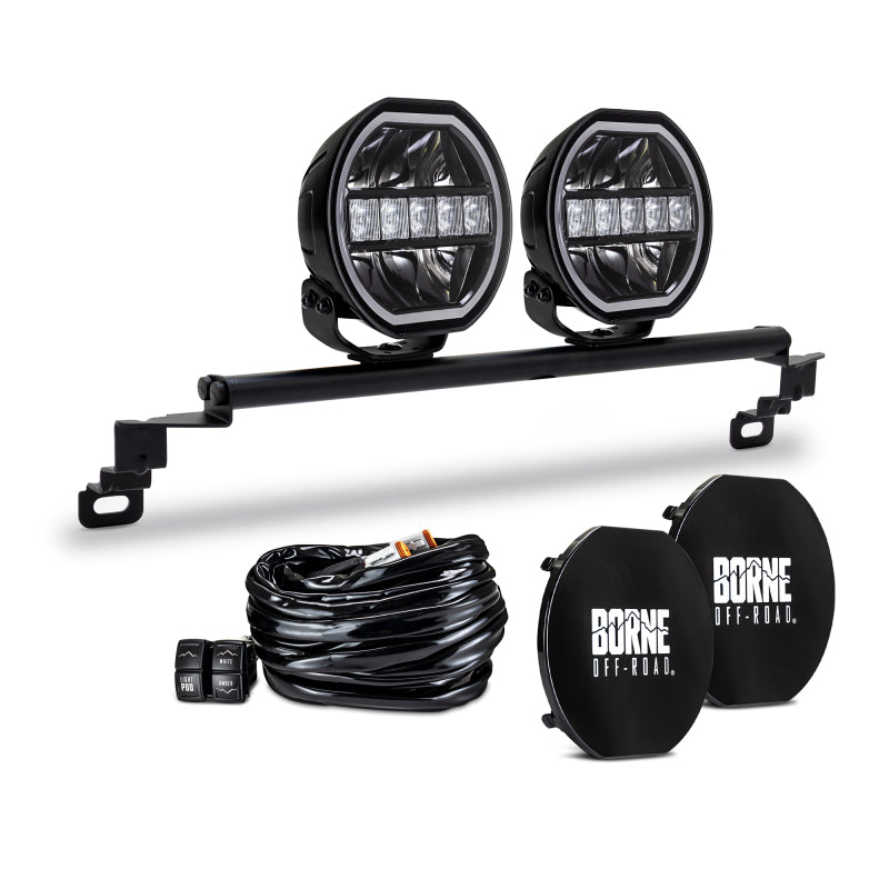 Borne Off-Road BNLT-BR-21S-B27 2021+ fits Ford Bronco Direct Fit Lights - Standard Bumper - 2in x 7in Round