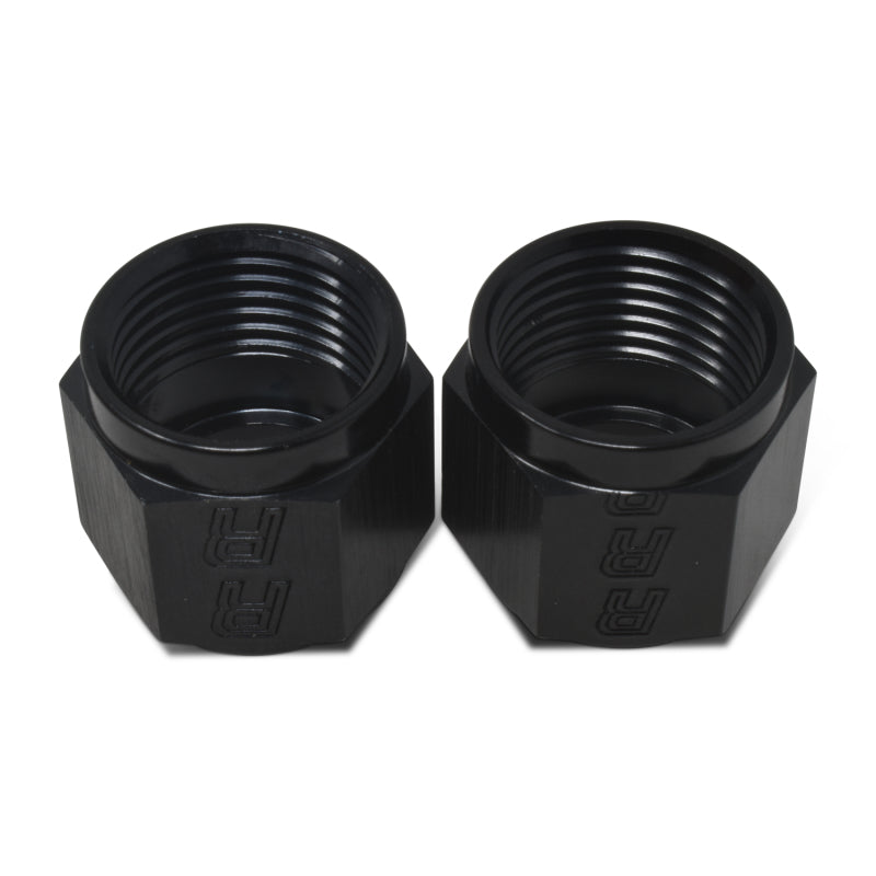 Russell 660585 Performance -8 AN Tube Nuts 1/2in dia. (Black) (2 pcs.)