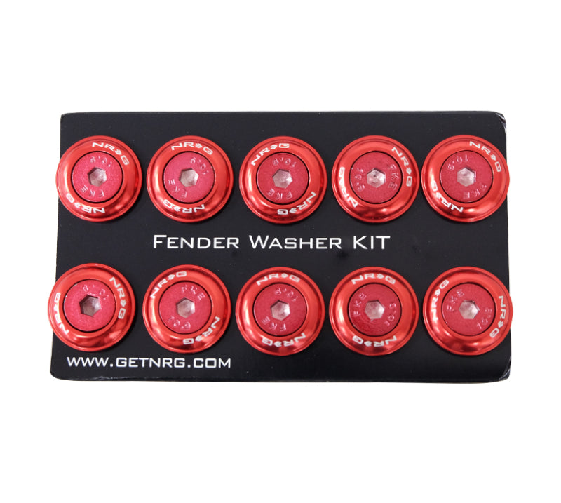 NRG FW-150RD FW-150RD Fender Washer Kit w/Color Matched M6 Bolt Rivets For