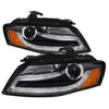 Spyder 5081544 fits Audi 09-12 A4 Projector Headlights Halogen Model Only - DRL