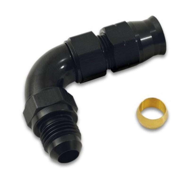 Vibrant 16588 90 Degree 1/2in Tube to Male -8AN Flare Adapter w/ Olive Inserts