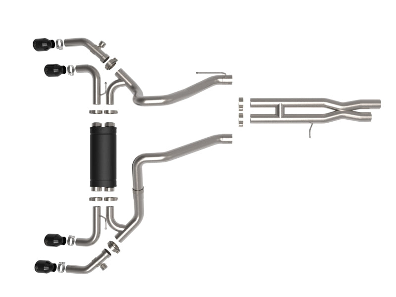 AFE 49-38098-B Series 2.5in 304SS Cat-Back Exhaust 2021+ fits Jeep Wrangler 39