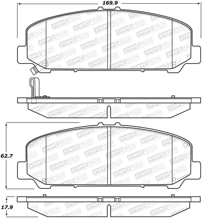 Stoptech 308.1286 Street Brake Pads