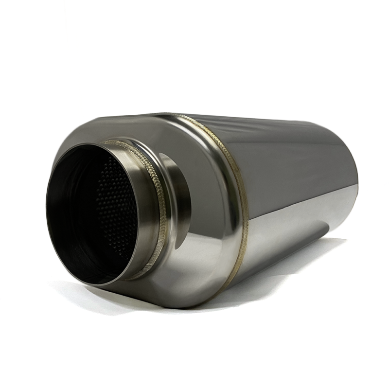 Stainless Bros 616-10213-2100 4in x 12in OAL SS304 Oval Muffler - Polished
