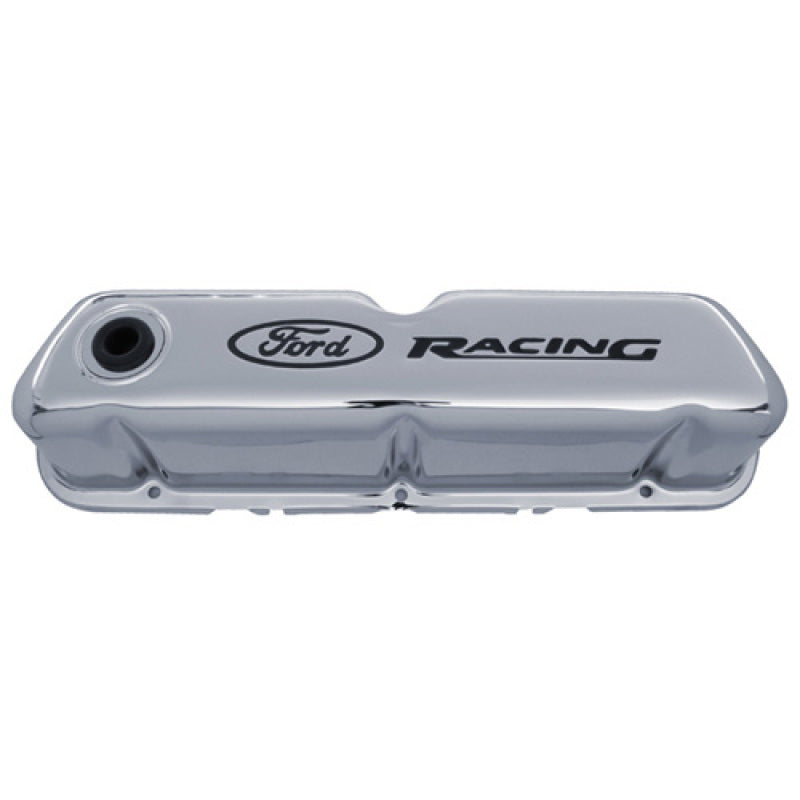 Ford Racing 302-071 Logo Stamped Steel Valve Covers - Chrome