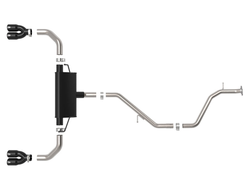 AFE 49-36054-B fits Lexus UX200 Takeda 2in - 2.5in. 304 SS Cat-Back Exhaust Sys